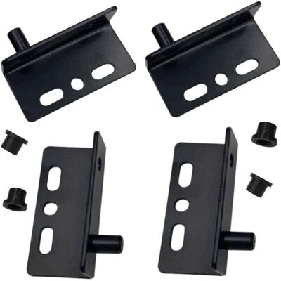 OEM Juego De 4 Bisagras Pivotantes Negras De Ángulo Recto Para Puertas Con Casquillo, Accesorios De Montaje Con Tornillos Y Tapas De Plástico -crezuo OEM Juego De 4 Bisagras Pivotantes Negras De Ángulo Recto Para Puertas Con Casquillo, Accesorios De Montaje Con Tornillos Y Tapas De Plástico -crezuo