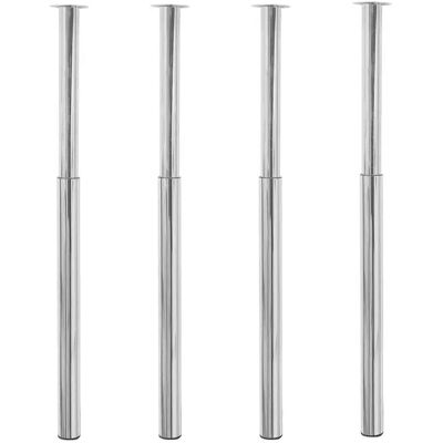 HELLOSHOP26 Juego De 4 Patas Telescópicas Ajustables Para Mesa De 60 X 710 X 1100 Mm En Hierro Cromado 020055078 HELLOSHOP26 Juego De 4 Patas Telescópicas Ajustables Para Mesa De 60 X 710 X 1100 Mm En Hierro Cromado 020055078