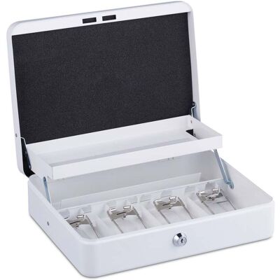 HELLOSHOP26 Práctica Caja De Dinero Con Cerradura Para Clasificación De Monedas 8,5 X 30,5 X 24,5 Cm De Hierro Negro 130015225 HELLOSHOP26 Práctica Caja De Dinero Con Cerradura Para Clasificación De Monedas 8,5 X 30,5 X 24,5 Cm De Hierro Negro 130015225