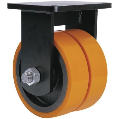 ALEX Rueda Fija 17hlr250-hub Hierro-poliur.naranja(doble) Eje Bolas ALEX Rueda Fija 17hlr250-hub Hierro-poliur.naranja(doble) Eje Bolas