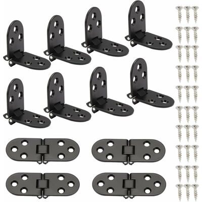 FOREHILL Bisagra Plegable De Aleación De Zinc Reforzada, Accesorios Para Bisagras De Mesa, 12 Piezas, Color Dorado Brillante + 1 Tornillo, 100 Unidades FOREHILL Bisagra Plegable De Aleación De Zinc Reforzada, Accesorios Para Bisagras De Mesa, 12 Piezas, Color Dorado Brillante + 1 Tornillo, 100 Unidades