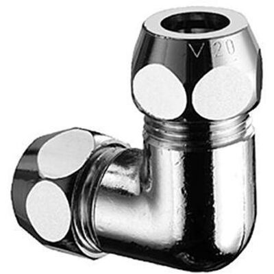 Conector de ángulo doble Schell - Latón - 8mm Conector de ángulo doble Schell - Latón - 8mm