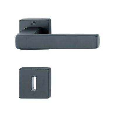 Manilla de puerta cuadrada negra mate HOPPE - Tipo Toulon Manilla de puerta cuadrada negra mate HOPPE - Tipo Toulon