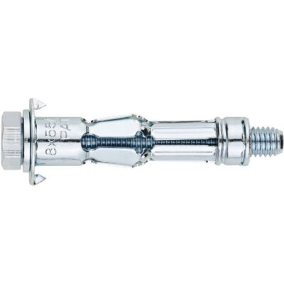 Index Tarugo Indemoll Para Fijación En Materiales Huecos - Tornillo De Cabeza Hexagonal - Zincado M8 X 60 Ø 14 - Caja De 100 Index Tarugo Indemoll Para Fijación En Materiales Huecos - Tornillo De Cabeza Hexagonal - Zincado M8 X 60 Ø 14 - Caja De 100