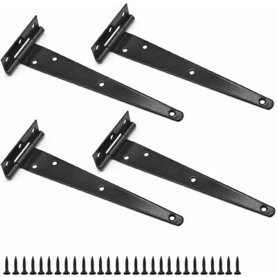 OEM Juego De 4 Bisagras En T, Bisagra Negra Para Puerta De 8 Pulgadas, Bisagra Metálica Resistente Para Puerta De Granero Con 28 Tornillos Para Puertas Exteriores Y Puertas De Granero, 200 Mm -crezuo OEM Juego De 4 Bisagras En T, Bisagra Negra Para Puerta De 8 Pulgadas, Bisagra Metálica Resistente Para Puerta De Granero Con 28 Tornillos Para Puertas Exteriores Y Puertas De Granero, 200 Mm -crezuo