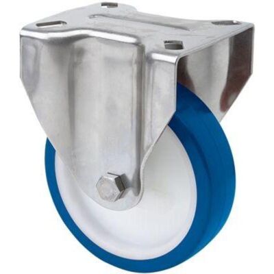 Alex - Rueda Fija Inox.17zvi150-poa Poliamix Blanco-poliur.azul Eje Liso Alex - Rueda Fija Inox.17zvi150-poa Poliamix Blanco-poliur.azul Eje Liso