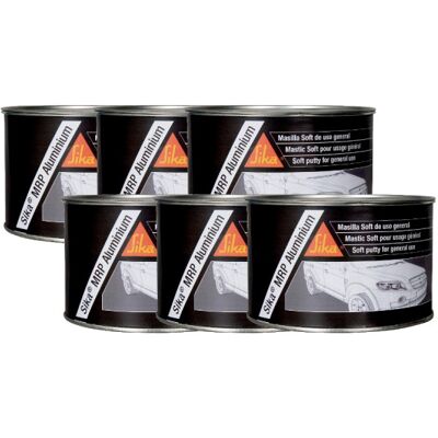 Sika - Juego De 6 Masillas Finas De Aluminio Para Reparaciones De Carrocería Mrp Aluminio - Gris - 2,5kg Sika - Juego De 6 Masillas Finas De Aluminio Para Reparaciones De Carrocería Mrp Aluminio - Gris - 2,5kg