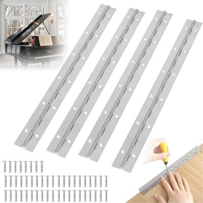 OEM Bisagra Para Barra De Piano, Juego De 4 Bisagras De Acero Inoxidable Para Piano - Con 48 Tornillos - Para Pianos, Puertas De Armarios, Armarios De Barcos, 300 X 30 X 1,0 Mm - Bisagra Para Muebles OEM Bisagra Para Barra De Piano, Juego De 4 Bisagras De Acero Inoxidable Para Piano - Con 48 Tornillos - Para Pianos, Puertas De Armarios, Armarios De Barcos, 300 X 30 X 1,0 Mm - Bisagra Para Muebles