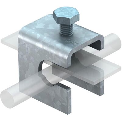 OBO Bettermann - Abrazadera de tierra - Para armadura 8-14mm, montaje sencillo, acero galvanizado - Abrazadera de tierra OBO Bettermann - Abrazadera de tierra - Para armadura 8-14mm, montaje sencillo, acero galvanizado - Abrazadera de tierra
