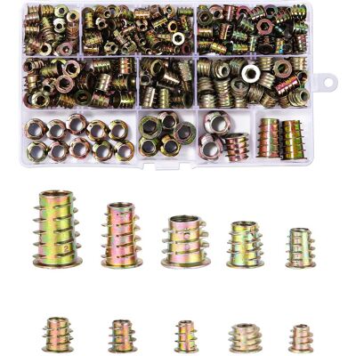 OEM 236 Piezas De Insertos Roscados Para Madera Cincados M4 M5 M6 M8 M10, Tornillos De Cabeza Hueca, Tuercas Hexagonales De Aleación, Con Insertos Roscados, Tornillos De Cabeza Hueca Para Muebles De Mader OEM 236 Piezas De Insertos Roscados Para Madera Cincados M4 M5 M6 M8 M10, Tornillos De Cabeza Hueca, Tuercas Hexagonales De Aleación, Con Insertos Roscados, Tornillos De Cabeza Hueca Para Muebles De Mader