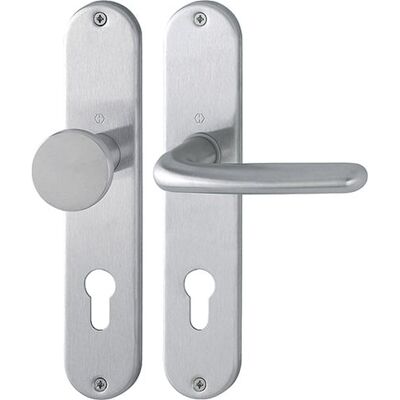 Conjunto de Manillas en Acero Inoxidable Hoppe Cardiff - 72 mm - Tipo de Puerta Conjunto de Manillas en Acero Inoxidable Hoppe Cardiff - 72 mm - Tipo de Puerta