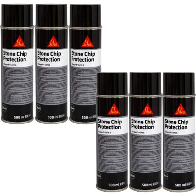 Sika - Juego De 6 Revestimientos Antigravilla Gard 6470 S - Negro - 500ml Sika - Juego De 6 Revestimientos Antigravilla Gard 6470 S - Negro - 500ml