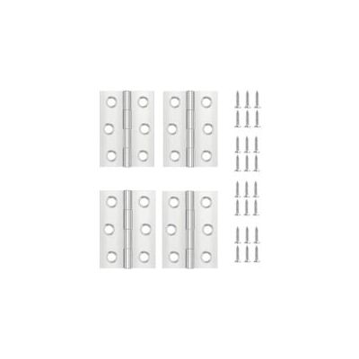 OEM Juego De 4 Bisagras Para Puertas, Con Tornillos, Bisagra De Acero Inoxidable, Bisagra Oculta, Bisagra Plana, Herrajes Para Muebles Para Puertas De Armarios/puertas Pequeñas/cajones/ventanas/pianos - C OEM Juego De 4 Bisagras Para Puertas, Con Tornillos, Bisagra De Acero Inoxidable, Bisagra Oculta, Bisagra Plana, Herrajes Para Muebles Para Puertas De Armarios/puertas Pequeñas/cajones/ventanas/pianos - C