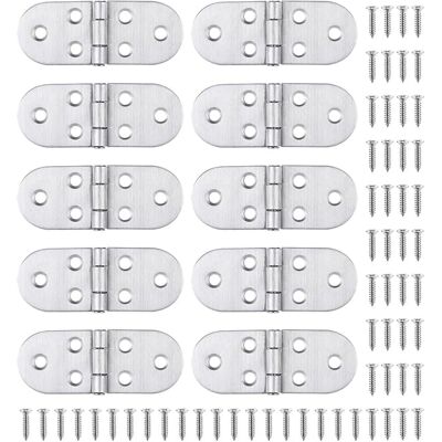 OEM 10 Bisagras Y Tornillos De Acero Inoxidable, Montaje Fácil Y Robusto, Para Mesas Plegables, Puertas De Armarios, Escotillas Y Ventanas De Barcos/casas. OEM 10 Bisagras Y Tornillos De Acero Inoxidable, Montaje Fácil Y Robusto, Para Mesas Plegables, Puertas De Armarios, Escotillas Y Ventanas De Barcos/casas.
