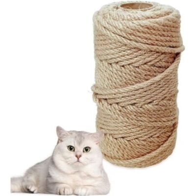 SANS MARQUE Cuerda De Yute Para Rascadores De Gatos – 6 Mm (50 M) – Cuerda De Cáñamo Natural – Ideal Para Decoración De Jardines – Accesorios Para Rascadores De Gatos – Fibra Natural SANS MARQUE Cuerda De Yute Para Rascadores De Gatos – 6 Mm (50 M) – Cuerda De Cáñamo Natural – Ideal Para Decoración De Jardines – Accesorios Para Rascadores De Gatos – Fibra Natural