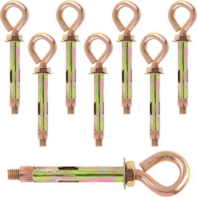 OEM Paquete De 8 Tornillos De Expansión M8 Para Muros De Ladrillo Y Hormigón - Gancho De Anclaje Cerrado - Pernos De Expansión De Alta Resistencia Con Anillo De Ojal, Anclaje De Manguito OEM Paquete De 8 Tornillos De Expansión M8 Para Muros De Ladrillo Y Hormigón - Gancho De Anclaje Cerrado - Pernos De Expansión De Alta Resistencia Con Anillo De Ojal, Anclaje De Manguito