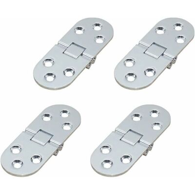 OEM 4 Bisagras Para Mesa Plegable - Bisagras Planas Para Puertas De Armarios - Metal Zinc - Para Muebles Plegables (plata) -crezuo OEM 4 Bisagras Para Mesa Plegable - Bisagras Planas Para Puertas De Armarios - Metal Zinc - Para Muebles Plegables (plata) -crezuo