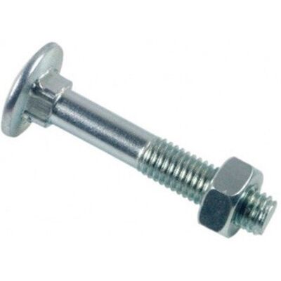 Tornillo de cabeza redonda Lennie con cuello cuadrado - Zincado blanco - Pack de 50 Tornillo de cabeza redonda Lennie con cuello cuadrado - Zincado blanco - Pack de 50