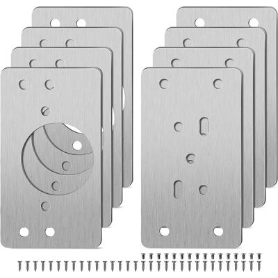 OEM Bisagra Para Muebles, Kit De Reparación De Bisagras De Acero Inoxidable De 8 Piezas Con 48 Tornillos Para Estantes Y Armarios De Madera De 9050 Mm -crezuo OEM Bisagra Para Muebles, Kit De Reparación De Bisagras De Acero Inoxidable De 8 Piezas Con 48 Tornillos Para Estantes Y Armarios De Madera De 9050 Mm -crezuo
