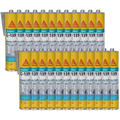 Lote De 24 Selladores Rápidos Sika Sikaflex G 139 - Gris Hormigón - 300ml Lote De 24 Selladores Rápidos Sika Sikaflex G 139 - Gris Hormigón - 300ml