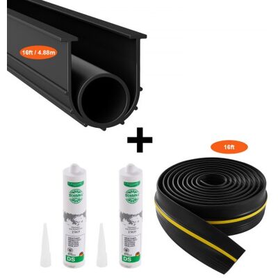 OEM Kit De Juntas De Umbral Para Puerta De Garaje, 4,88 M En Forma De U + Junta Tórica, Junta Inferior Para Puerta De Garaje, Se Combina Con Tiras De Sellado Impermeable Con Adhesivo, Negro OEM Kit De Juntas De Umbral Para Puerta De Garaje, 4,88 M En Forma De U + Junta Tórica, Junta Inferior Para Puerta De Garaje, Se Combina Con Tiras De Sellado Impermeable Con Adhesivo, Negro