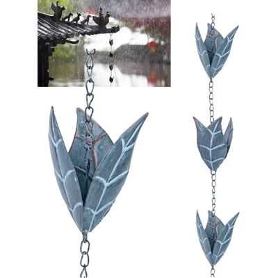 OEM Cadena Para La Lluvia De 2,6 M, Cadena Para La Lluvia, Cadenas Para La Lluvia, Cadena Para Canalones De Hierro Azul Retro Con Forma De Hoja Para Colgar En Balcones, Techos Y Jardines. OEM Cadena Para La Lluvia De 2,6 M, Cadena Para La Lluvia, Cadenas Para La Lluvia, Cadena Para Canalones De Hierro Azul Retro Con Forma De Hoja Para Colgar En Balcones, Techos Y Jardines.
