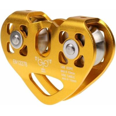 FOREHILL Polea Tándem Metálica De 30 Kn, Polea Tándem De Aluminio De 10,6 X 7,2 Mm, Polea Fija Para Cuerda De 8 A 13 Mm, Polea Doble Para Bricolaje FOREHILL Polea Tándem Metálica De 30 Kn, Polea Tándem De Aluminio De 10,6 X 7,2 Mm, Polea Fija Para Cuerda De 8 A 13 Mm, Polea Doble Para Bricolaje