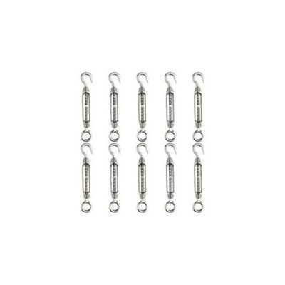 OEM 10 Tensores De Alambre Ajustables, Gancho Y Ojal 304 - Crezuo OEM 10 Tensores De Alambre Ajustables, Gancho Y Ojal 304 - Crezuo