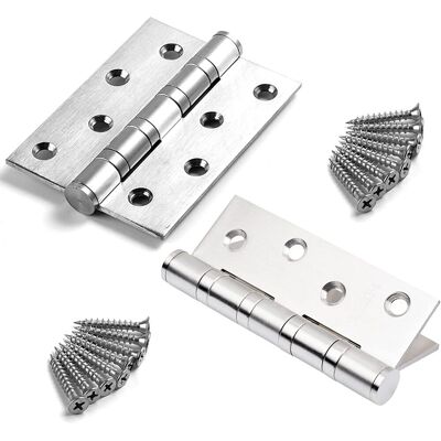 JUSCH 2 Bisagras De Puerta Resistentes, Bisagras Exteriores De Acero Inoxidable, Bisagras De Madera, Conectores De Acero Inoxidable Para Muebles, Herrajes, Protectores De Puerta De Cajón De Gabinete (blanco JUSCH 2 Bisagras De Puerta Resistentes, Bisagras Exteriores De Acero Inoxidable, Bisagras De Madera, Conectores De Acero Inoxidable Para Muebles, Herrajes, Protectores De Puerta De Cajón De Gabinete (blanco