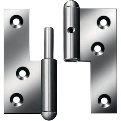 Bisagras VORMANN - Zincado azul, pasador fijo - 80x72mm - Puerta izquierda Bisagras VORMANN - Zincado azul, pasador fijo - 80x72mm - Puerta izquierda