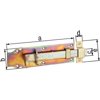 Pestillo de puerta de Albert con mango plano - Acero galvanizado Pestillo de puerta de Albert con mango plano - Acero galvanizado