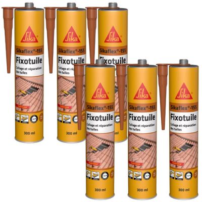 Lote De 6 Colas Flexibles Sika Sika Fixotuile - Terracota - 300ml Lote De 6 Colas Flexibles Sika Sika Fixotuile - Terracota - 300ml