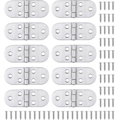 OEM 10 Bisagras Y Tornillos De Acero Inoxidable, Montaje Fácil Y Robusto, Para Mesas Plegables, Puertas De Armarios, Escotillas, Ventanas De Barcos/casas -crezuo OEM 10 Bisagras Y Tornillos De Acero Inoxidable, Montaje Fácil Y Robusto, Para Mesas Plegables, Puertas De Armarios, Escotillas, Ventanas De Barcos/casas -crezuo