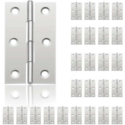 DPZO 24 Bisagras Pequeñas Para Puertas, Bisagras De Acero Inoxidable, Bisagras Para Puertas De Bricolaje Para Puertas De Armarios, Bisagras De Piano, Joyeros, Muebles Del Hogar, Armarios (44 Mm 32 DPZO 24 Bisagras Pequeñas Para Puertas, Bisagras De Acero Inoxidable, Bisagras Para Puertas De Bricolaje Para Puertas De Armarios, Bisagras De Piano, Joyeros, Muebles Del Hogar, Armarios (44 Mm 32