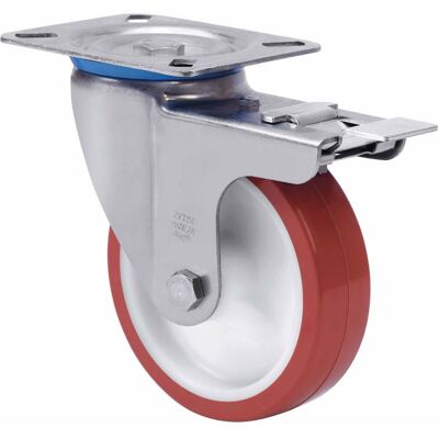 Alex - Rueda Giratora Placa Fr.inox.10zvifd150-pol Poliamix Blan.-poliur.marron Liso Alex - Rueda Giratora Placa Fr.inox.10zvifd150-pol Poliamix Blan.-poliur.marron Liso