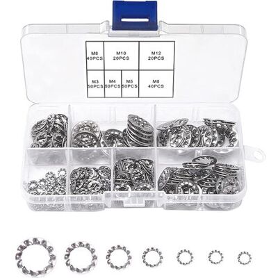OEM 270 Arandelas Internas Dentadas En Forma De Estrella, Arandelas De Estrella Con Dientes, Arandelas De Seguridad De Alta Velocidad, 7 Tamaños: M3, M4, M5, M6, M8, M10, M12 OEM 270 Arandelas Internas Dentadas En Forma De Estrella, Arandelas De Estrella Con Dientes, Arandelas De Seguridad De Alta Velocidad, 7 Tamaños: M3, M4, M5, M6, M8, M10, M12