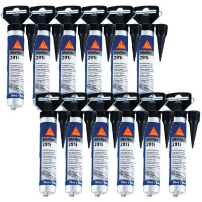 Sika - Juego De 12 Selladores Marinos Flex 291i - Negro - Mini Recambio 70ml Sika - Juego De 12 Selladores Marinos Flex 291i - Negro - Mini Recambio 70ml