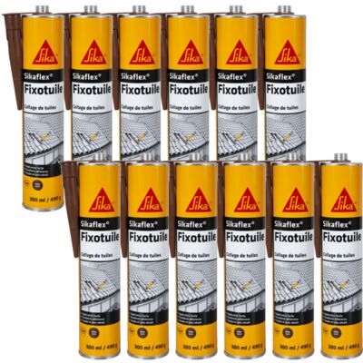 Lote De 12 Selladores Flexibles Sika Sika Fixotuile - Terracota - 300ml Lote De 12 Selladores Flexibles Sika Sika Fixotuile - Terracota - 300ml