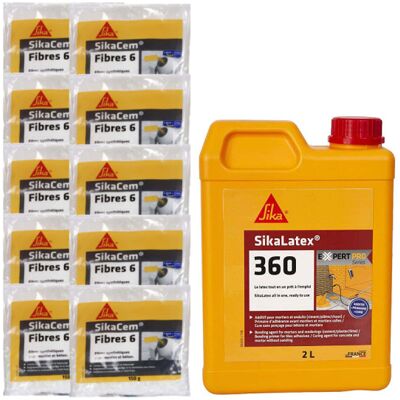 SikaMarca SikaCem Fibre 6 Aditivo Microfibra para Concreto - 150g - Blanco - Paquete de albañilería SikaMarca SikaCem Fibre 6 Aditivo Microfibra para Concreto - 150g - Blanco - Paquete de albañilería