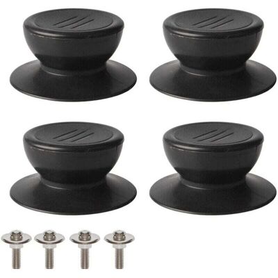 OEM Juego De 4 Pomos Para Tapa, Pomo De Repuesto Universal Para Tapa De Cocina, Tapa De Vidrio, Asa Para Tapa De Vidrio - Negro - Crezuo OEM Juego De 4 Pomos Para Tapa, Pomo De Repuesto Universal Para Tapa De Cocina, Tapa De Vidrio, Asa Para Tapa De Vidrio - Negro - Crezuo
