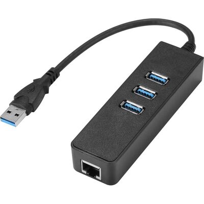 OEM Adaptador Usb 3.0 De 3 Puertos A Gigabit Ethernet Rj45 10/100/1000 Mbps Para Macbook, Surface Pro Y Chromebook. OEM Adaptador Usb 3.0 De 3 Puertos A Gigabit Ethernet Rj45 10/100/1000 Mbps Para Macbook, Surface Pro Y Chromebook.