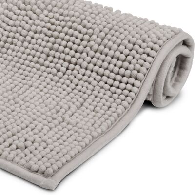 Beautissu - Alfombrilla De Baño De Felpilla Antideslizante Beaumare Fl Gris Claro, 100cm, 60cm Beautissu - Alfombrilla De Baño De Felpilla Antideslizante Beaumare Fl Gris Claro, 100cm, 60cm