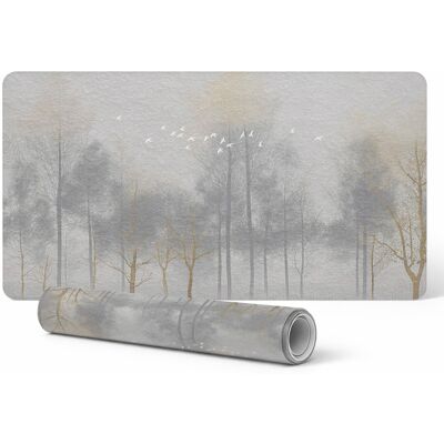 OEM Alfombrilla De Escritorio Antideslizante Con Estampado De Bosque Brumoso Con Pájaros, 100x50 Cm. OEM Alfombrilla De Escritorio Antideslizante Con Estampado De Bosque Brumoso Con Pájaros, 100x50 Cm.