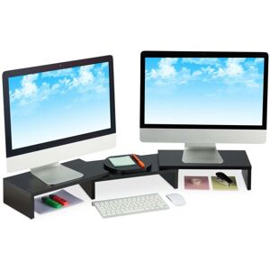 NORTHIX Soporte De Monitor Negro Para 2 Monitores NORTHIX Soporte De Monitor Negro Para 2 Monitores