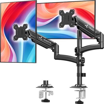 OEM Nuevo Soporte De Escritorio Triadyn Duohighflexmount Para Dos Monitores De 13 A 32 Pulgadas, Ergonómico, Ajustable Y Giratorio (trd-blk-hi2al) OEM Nuevo Soporte De Escritorio Triadyn Duohighflexmount Para Dos Monitores De 13 A 32 Pulgadas, Ergonómico, Ajustable Y Giratorio (trd-blk-hi2al)