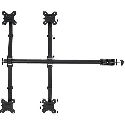 OEM Soporte Para Monitor, Altura Ajustable, Admite Cuatro Monitores, Color Negro. OEM Soporte Para Monitor, Altura Ajustable, Admite Cuatro Monitores, Color Negro.
