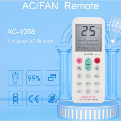 TRADE SHOP TRAESIO Trade Shop - Mando A Distancia Universal De Repuesto Aire Acondicionado Aire Acondicionado Q-yk1058 - TRADE SHOP TRAESIO Trade Shop - Mando A Distancia Universal De Repuesto Aire Acondicionado Aire Acondicionado Q-yk1058 -