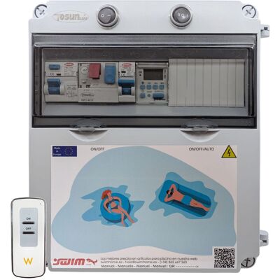 SWIMHOME Cuadro Eléctrico Piscina Tosun 300w 2cv Ip55 Mando A Distancia SWIMHOME Cuadro Eléctrico Piscina Tosun 300w 2cv Ip55 Mando A Distancia