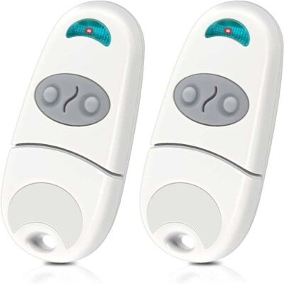 DPZO Mando A Distancia Para Puerta De Garaje, Mando A Distancia Para Portón, 2 Canales, 433,92 Mhz, Compatible Con Mandos A Distancia Ev, Na Y Ee De 433 Mhz, Paquete De 2 - Blanco DPZO Mando A Distancia Para Puerta De Garaje, Mando A Distancia Para Portón, 2 Canales, 433,92 Mhz, Compatible Con Mandos A Distancia Ev, Na Y Ee De 433 Mhz, Paquete De 2 - Blanco