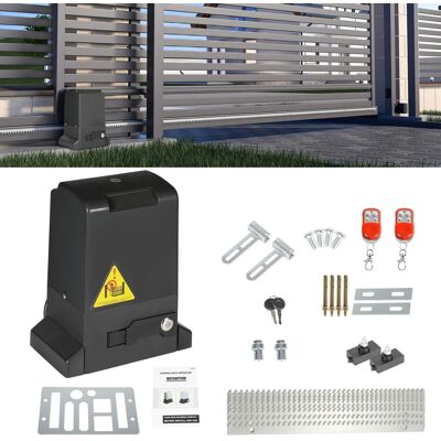 Tolletour Motor Para Puertas Correderas 370w Hasta 800 Kg, Motor Eléctrico Para Portones Con 2 Llaves Y Mando A Distancia, Automatismo Para Portones - Negro Tolletour Motor Para Puertas Correderas 370w Hasta 800 Kg, Motor Eléctrico Para Portones Con 2 Llaves Y Mando A Distancia, Automatismo Para Portones - Negro